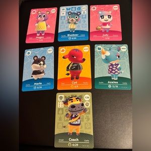 7 animal crossing amiibos!